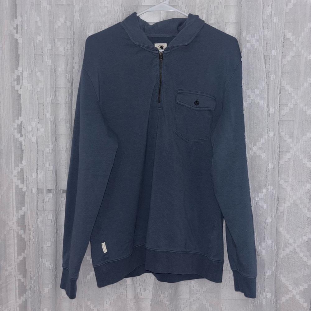 Men's Duck Head Blue Half-Zip Sweater Pullover